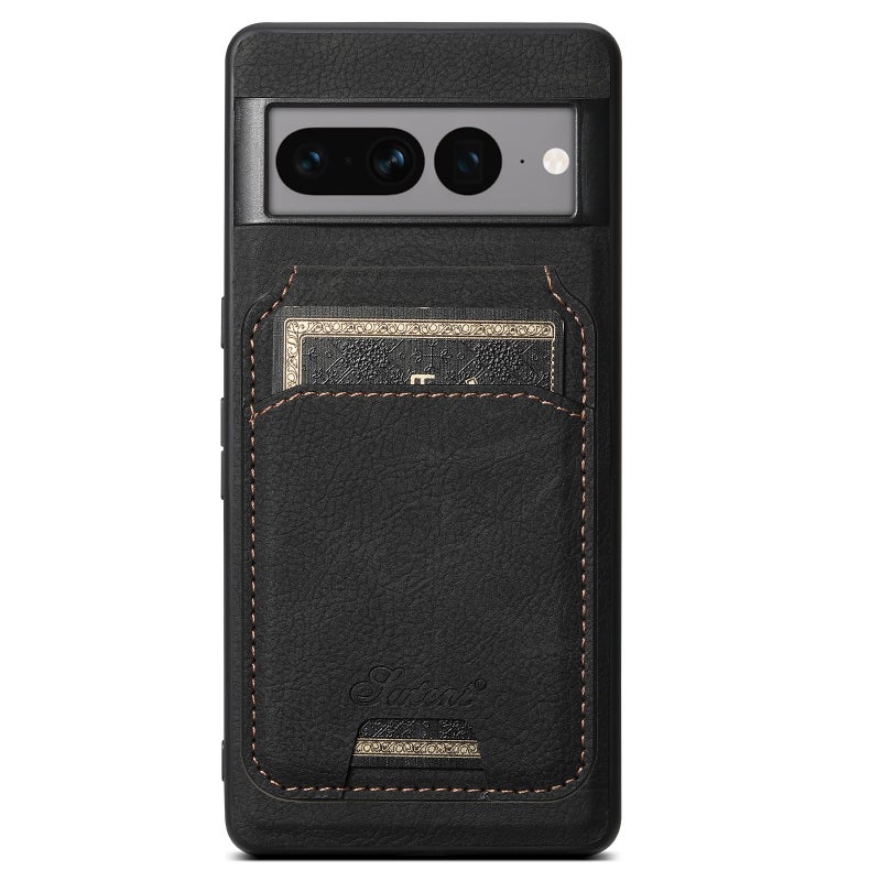Suteni For Google Pixel 10 H16 Litchi Texture Leather Detachable Wallet Back Phone Case(Black) - Image 1