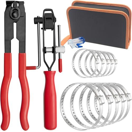 Zzyyldu CV Joint Boot Clamp Pliers Atv Axle Boot Clamp Pliers Cv Banding Tool With 10 Crimp Bands -Ear Type Extension For Most Cars - Image 1