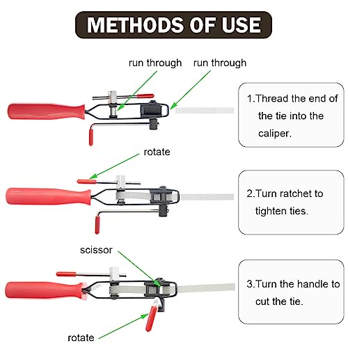 Zzyyldu CV Joint Boot Clamp Pliers Atv Axle Boot Clamp Pliers Cv Banding Tool With 10 Crimp Bands -Ear Type Extension For Most Cars - Image 4