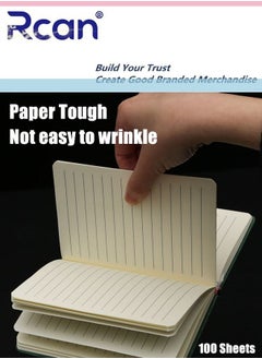 Rcan 2 Pcs A7 Notebooks Pu Leather Hard Cover Elastic Band Mini Portable Thickened Notepad Memo Travel Diary Pocket Horizontal Line Small Book Suitable for Business Office School Students Family Writing  - Image 4