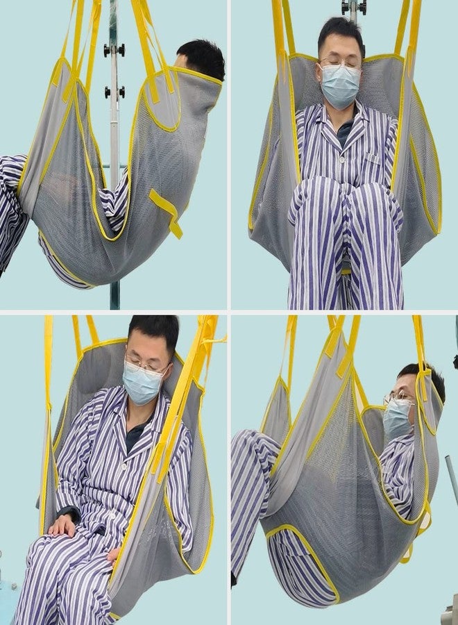 BUYHAO Patient Lift Sling, Full Body with Commode Lift Slings,Universal Transfer Sling for Patients,Toileting, Mesh with Handles, Medium - Image 4