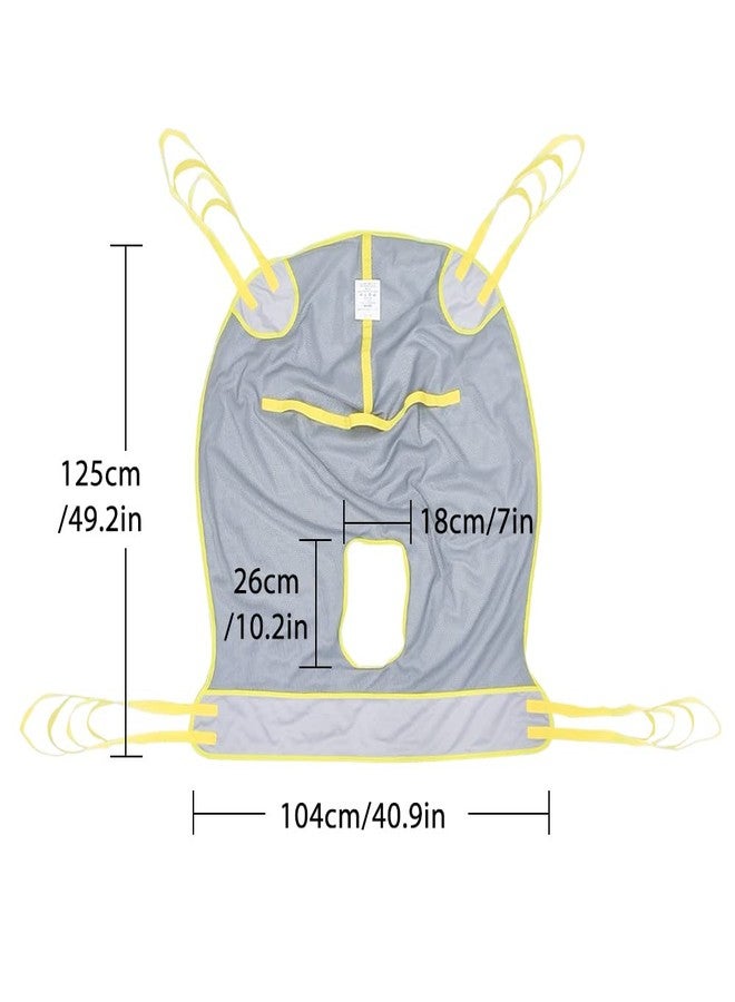 BUYHAO Patient Lift Sling, Full Body with Commode Lift Slings,Universal Transfer Sling for Patients,Toileting, Mesh with Handles, Medium - Image 5