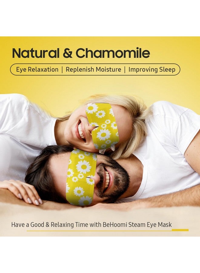 BeHoomi 30Packs Steam Eye Mask For Sleeping Disposable Heated Eye Masks Self Heating Warm Compress For Eyes Sleep Mask For For Home Spa Office Travel Chamomile Scent  - Image 2