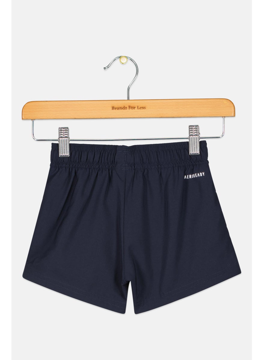 Adidas Kid Boy Sport Fit Brand Logo Training Shorts ,Navy Blue  - Image 2