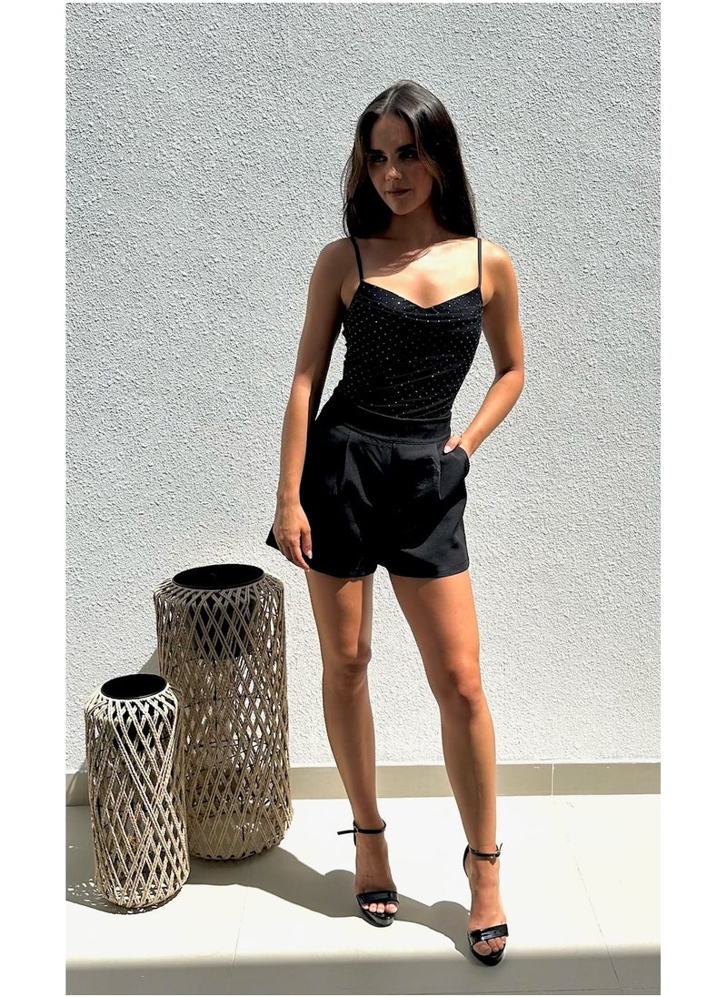 Alorabella - Naomi Sparkle Bodysuit - Black - Image 1