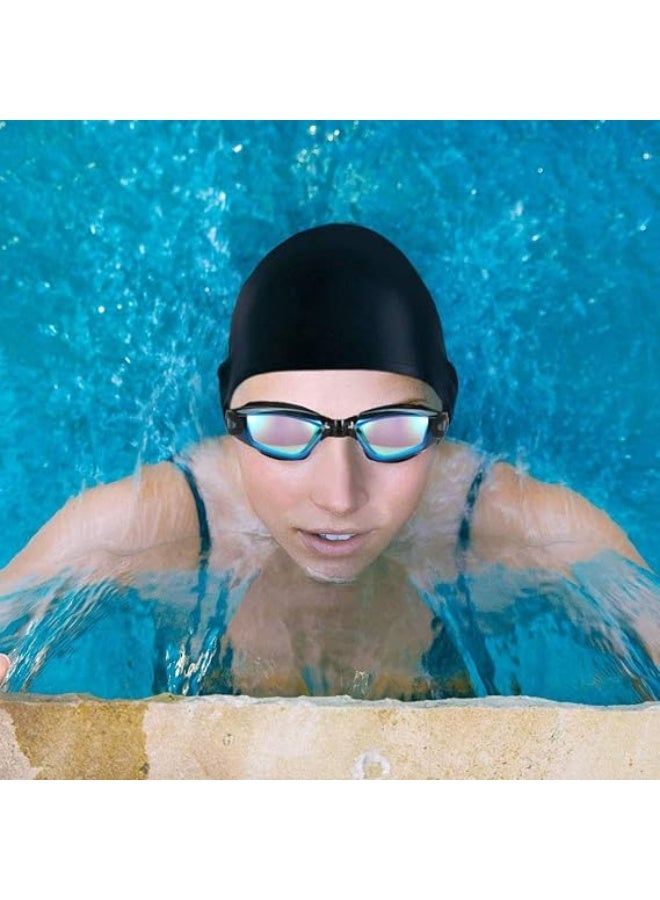 ChicAbode Swimming Goggles, Mirrored Swim Goggles No Leaking Anti Fog UV Protection Triathlon Swim Goggles with Free Protection Case for Adult Men Women Youth Kids Child - Image 2