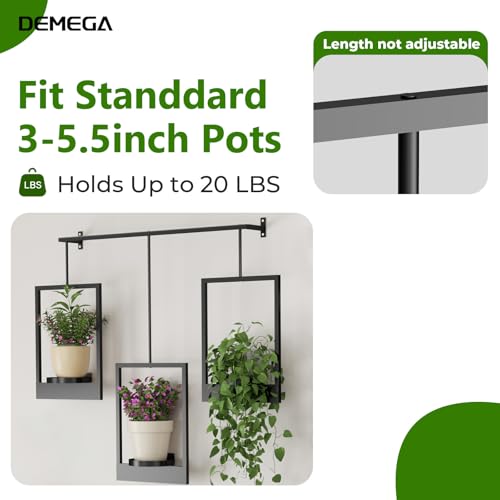 DEMEGA Wall Planters for Indoor Plants Wall Plant Holder Frame Plant Wall Hanger Window Plant Hanger for Livingroom Entryway (1) - Image 3