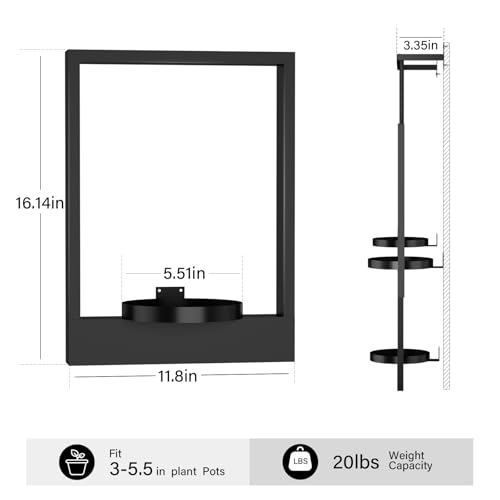 DEMEGA Wall Planters for Indoor Plants Wall Plant Holder Frame Plant Wall Hanger Window Plant Hanger for Livingroom Entryway (1) - Image 5