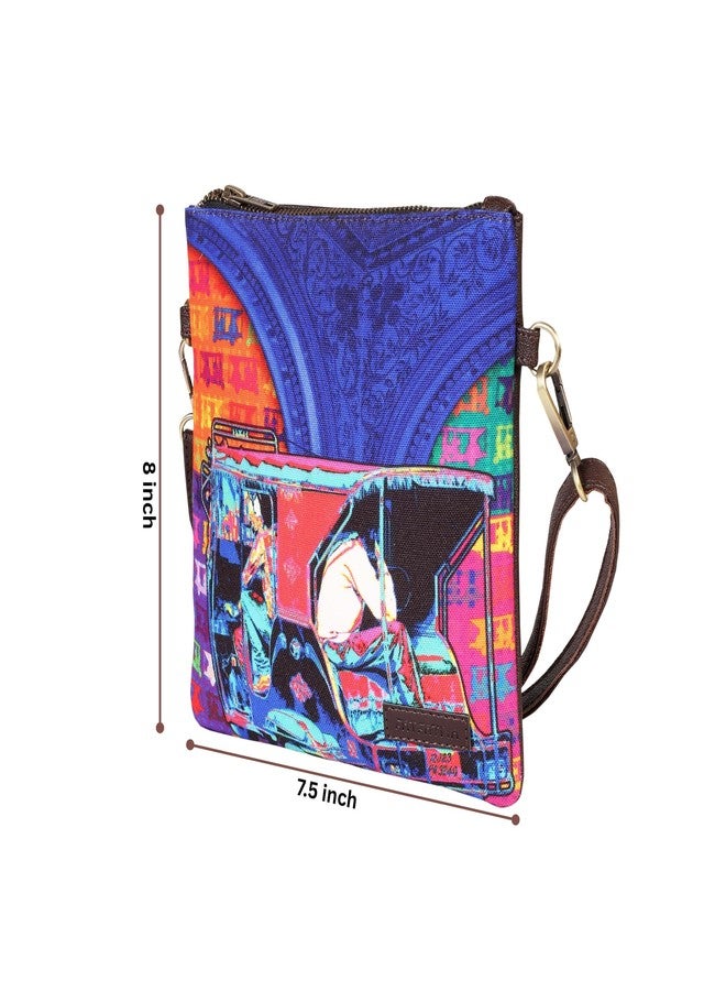 Fatfatiya Shekhawati Auto Art Mini Sling Bag - Quirky, Heritage-Inspired & Handcrafted | Vegan Leather - Image 4