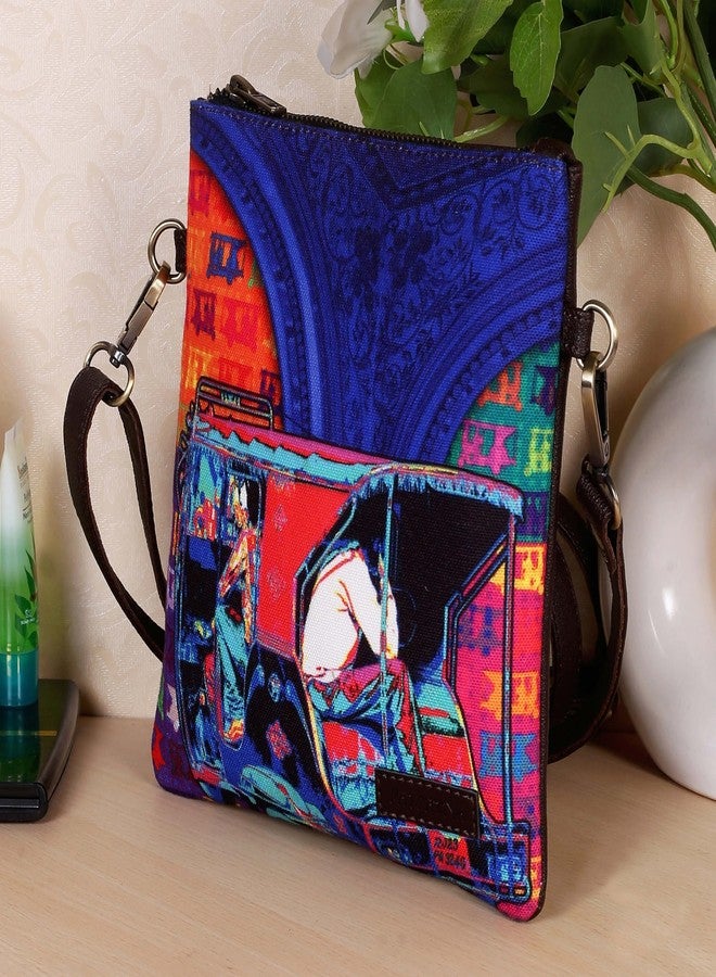 Fatfatiya Shekhawati Auto Art Mini Sling Bag - Quirky, Heritage-Inspired & Handcrafted | Vegan Leather - Image 3