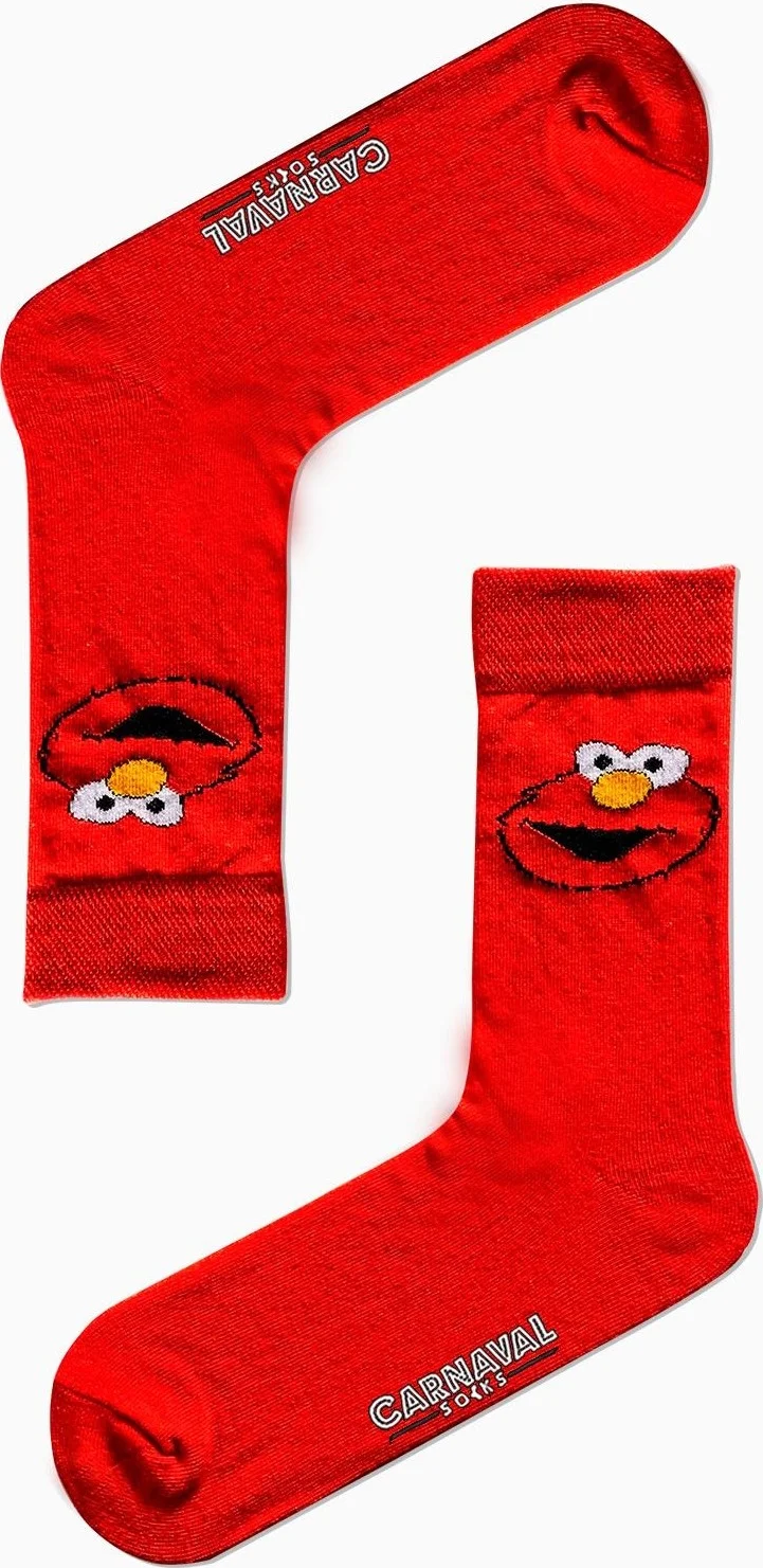 كارنافال سوكس Red Cookie Monster Patterned Colorful Socks