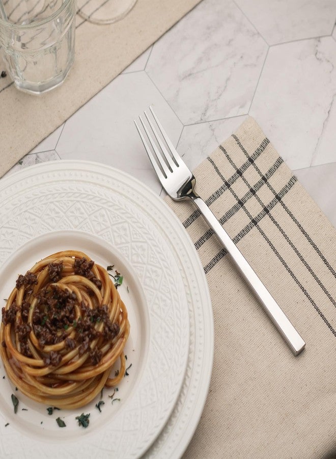 Alata Cube 8-Piece Forged Stainless Steel Dinner Forks, Mirror Finish, Dishwasher Safe - Image 2