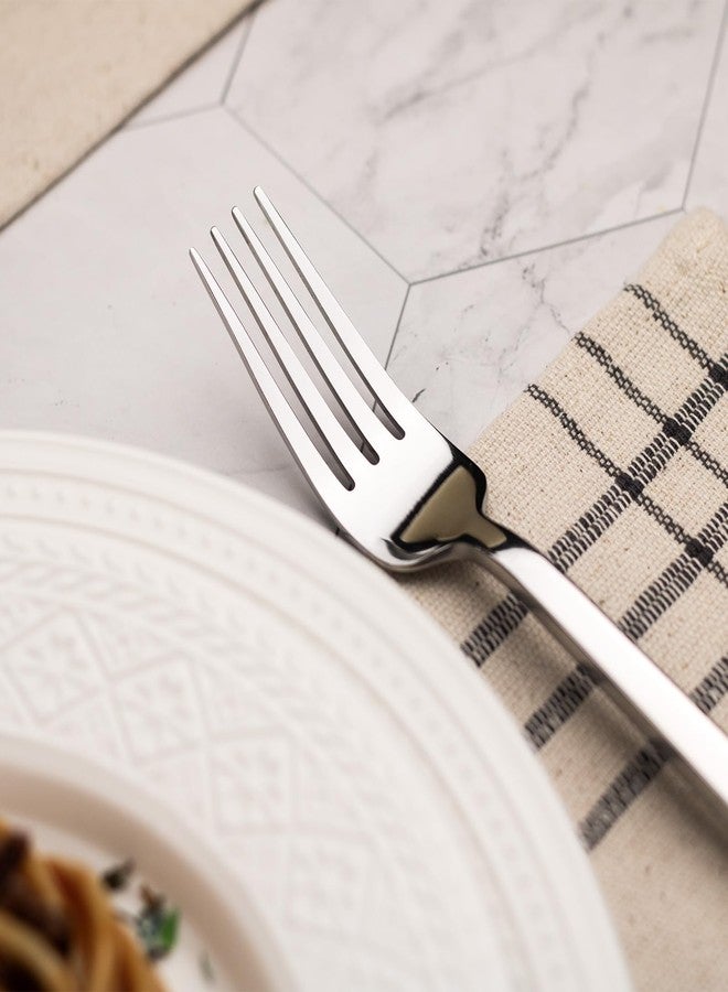 Alata Cube 8-Piece Forged Stainless Steel Dinner Forks, Mirror Finish, Dishwasher Safe - Image 4