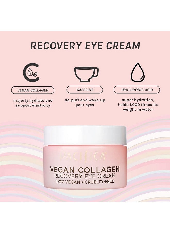 Pacifica Pacifica Beauty Vegan Collagen Overnight Recovery Face Cream + Undereye Eye Cream Set, Hyaluronic Acid, Caffeine, Vitamin E & C, Hydrating & Moisturizing for Aging and Dry Skin, Pink, 2 Count  - Image 2