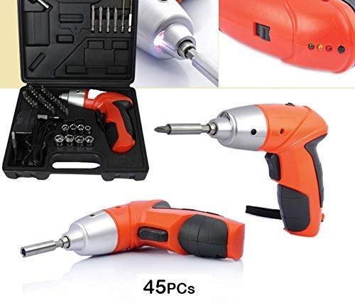 MOSHTU Rechargeable Electric Screwdriver 45pcs Cordless Drill Sets with Bidirectional Button(Multicolor) - Image 2
