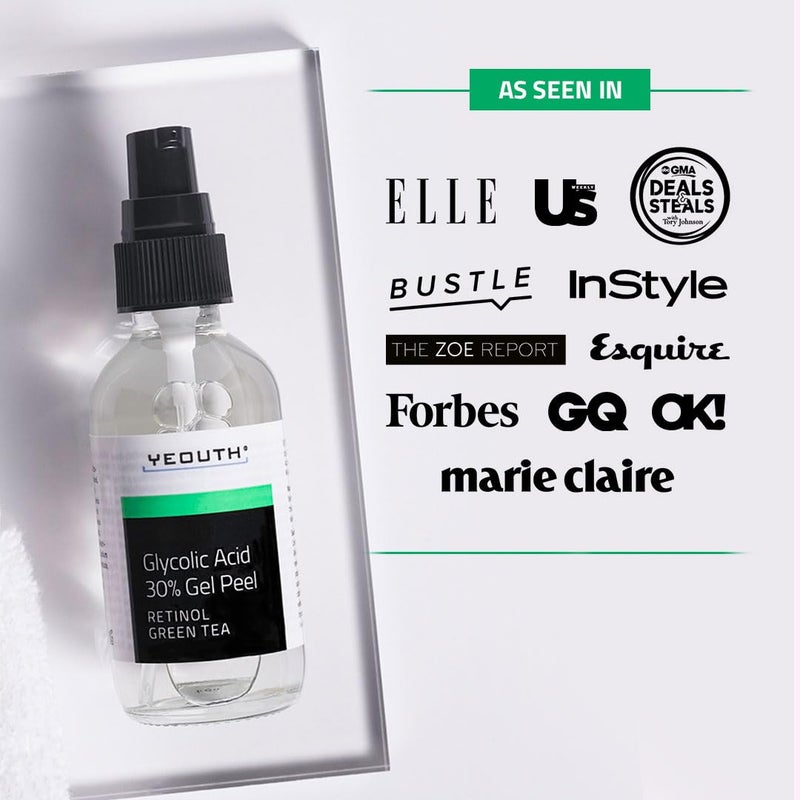 YEOUTH Glycolic Acid Peel for Face, At Home Chemical Exfoliator AHA 30% Glycolic Acid Face Peel with Retinol, Designed to Refresh and Smooth the Appearance of Skin 2oz - Image 2