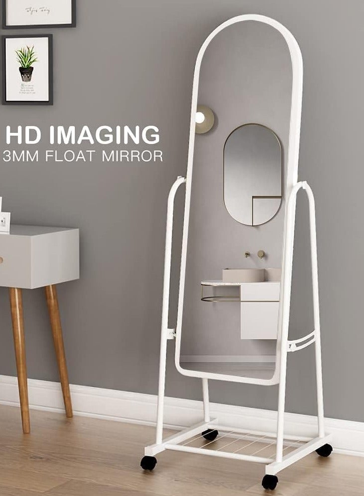 مرايا أرضية طويلة مع حامل ابيض - Image 3