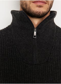 Anthracite Regular Fit Zippered Turtleneck Knitwear Sweater TMNAW22KZ0347 - pzsku/Z5F6078FB168F49BA101FZ/45/_/1730941494/a2c2c129-d891-429c-953e-3eb04b2f3d51