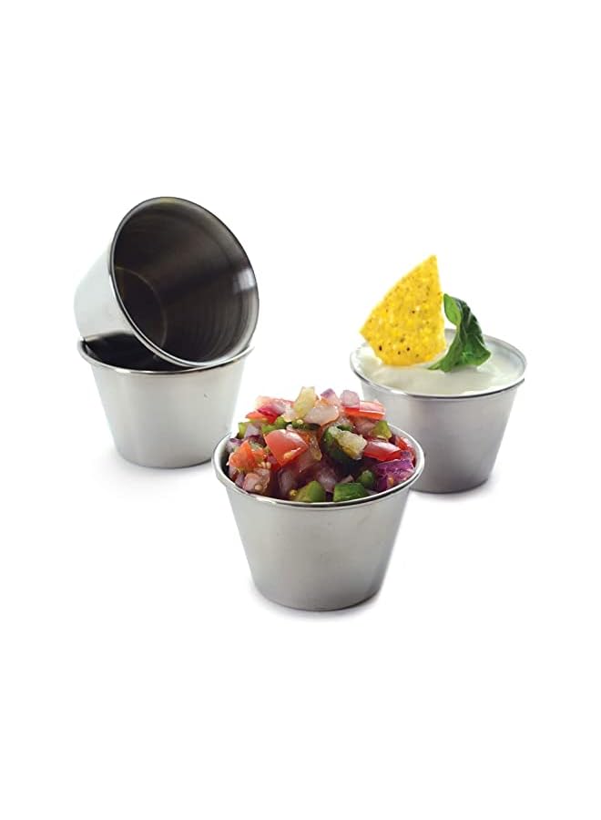 S-TOP 30 Pack Stainless Steel Condiment Sauce Cups Great for Dipping and Portion Cups, 2.5 oz - Image 3