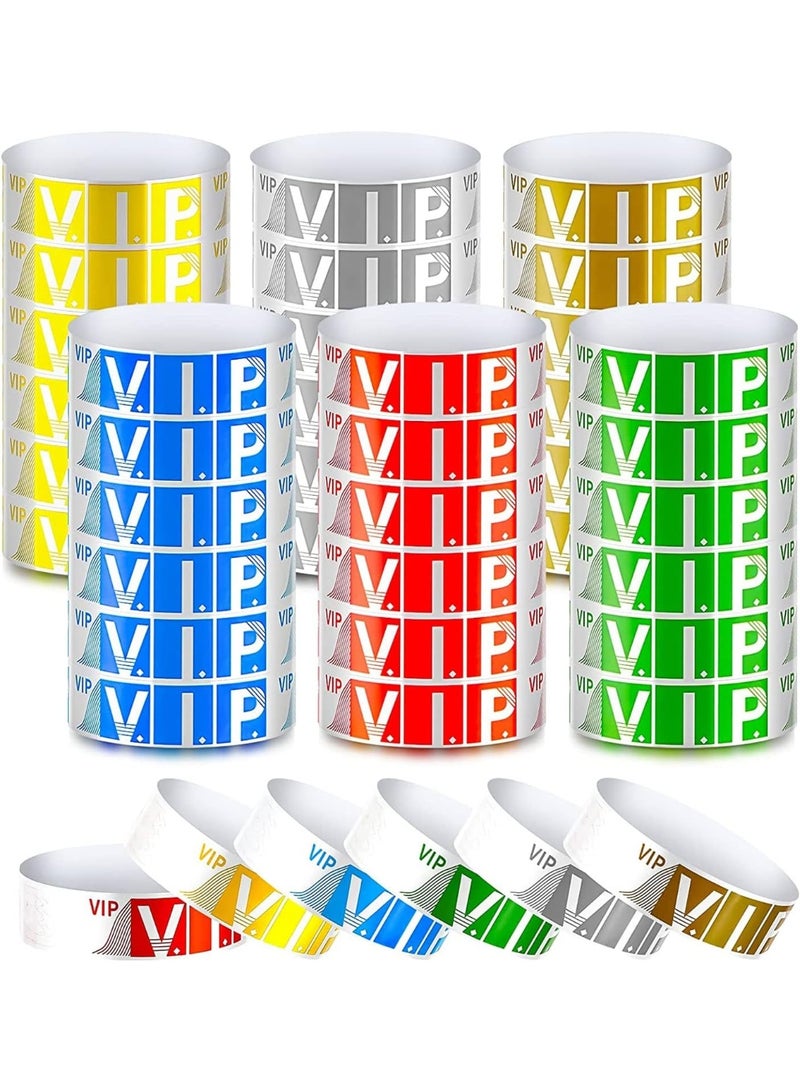 DELGREEN Paper Wristbands for Events Colors 600 Counts Neon Wrist Bands Waterproof Arm Hand Lightweight Concert  Colored Bracelets Adhesive Party - Image 1