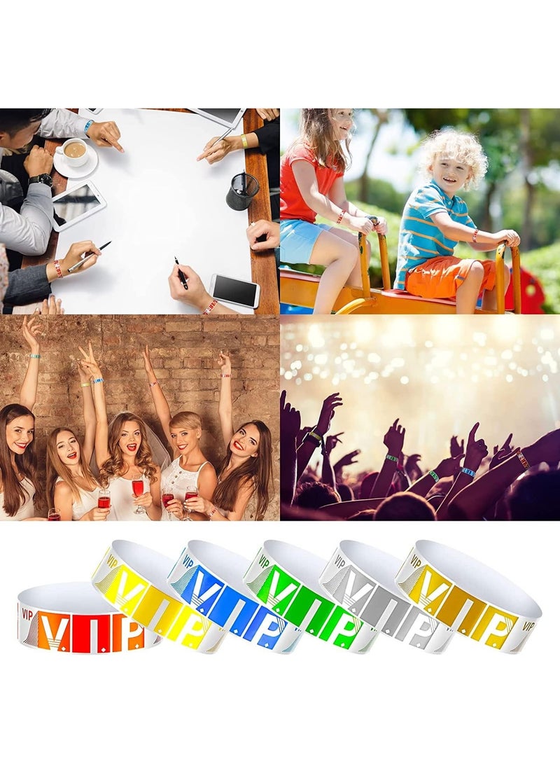 DELGREEN Paper Wristbands for Events Colors 600 Counts Neon Wrist Bands Waterproof Arm Hand Lightweight Concert  Colored Bracelets Adhesive Party - Image 3