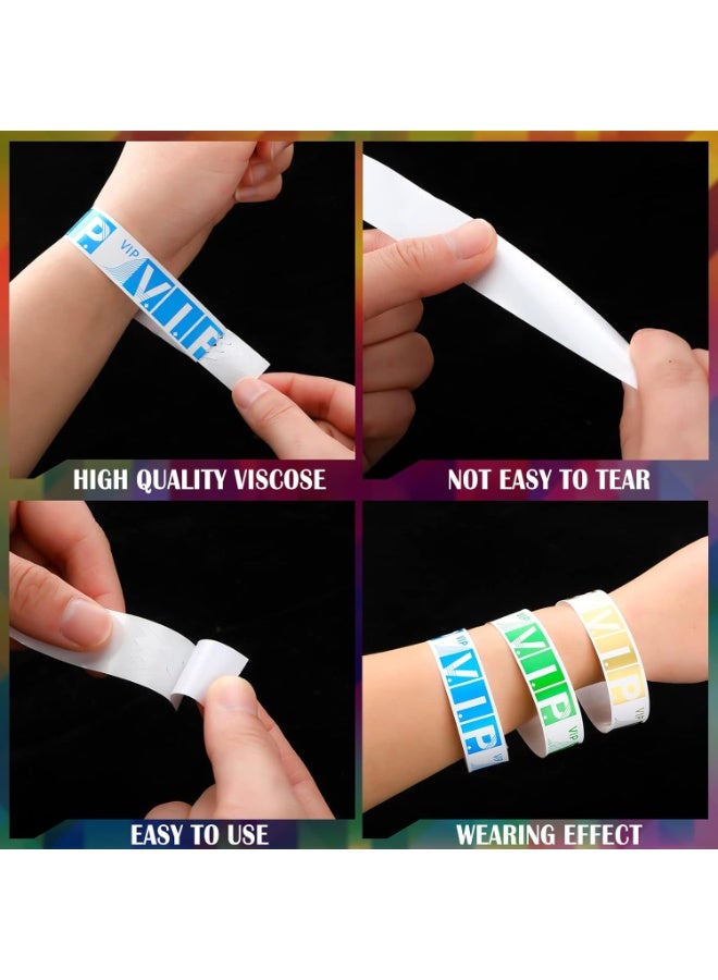 DELGREEN Paper Wristbands for Events Colors 600 Counts Neon Wrist Bands Waterproof Arm Hand Lightweight Concert  Colored Bracelets Adhesive Party - Image 5