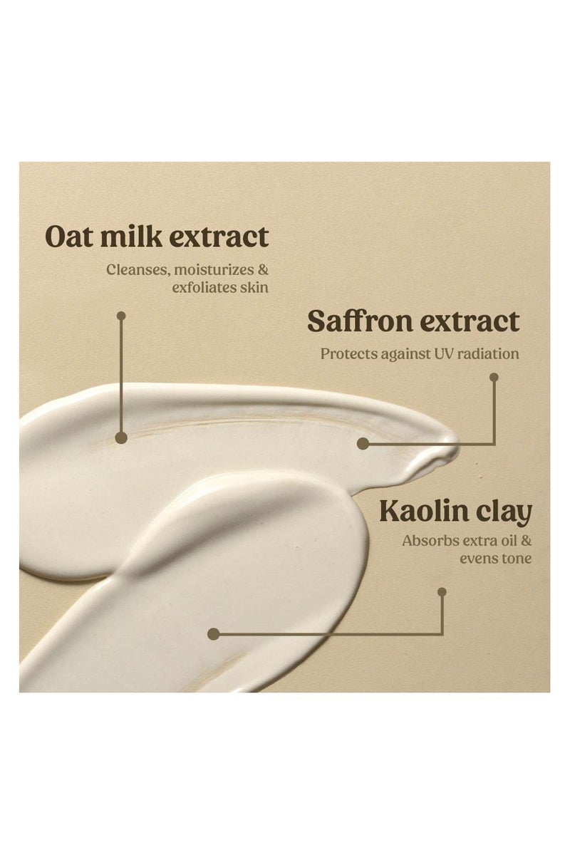 vilvah STORE Milk Mud Mask, De-Tan Pack, With Oat Milk, Saffron Extract and Kaolin Clay, Brightening and Tan Removal Cream, Sulphate Free, For All Skin Types, For Men & Women, 50ml - Image 4