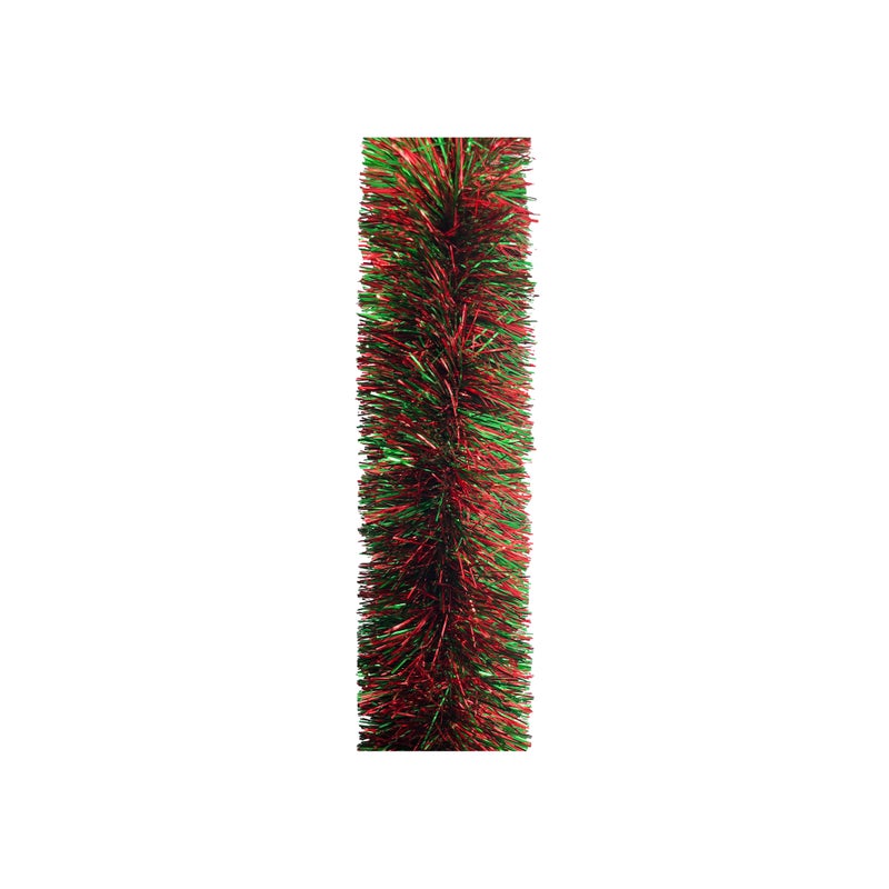 CHRISTMAS MAGIC Thick Tinsel Garland Red/Green 12x200cm