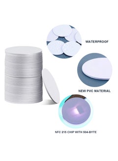 Excefore NFC 215 Cards, Excefore 30 Pcs NFC215 Tag Blank White PVC NFC Coin Cards NFC Cards Compatible with TagMo Amiibo and NFC Enabled Mobile Phones and Devices Round (25 mm/ 1 Inch)  - Image 5