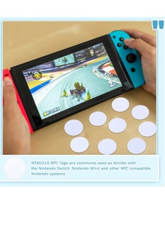 Excefore NFC 215 Cards, Excefore 30 Pcs NFC215 Tag Blank White PVC NFC Coin Cards NFC Cards Compatible with TagMo Amiibo and NFC Enabled Mobile Phones and Devices Round (25 mm/ 1 Inch)  - Image 4
