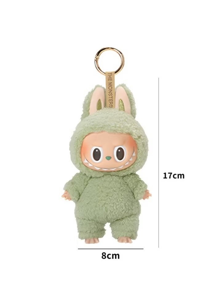 LABUBU Labubu Keychain Backpack Key Pendant, Plush Toy Pendant Hanging Decoration Key Ring Card Gift, Stress Relieving Accessory/color may vary/  - Image 5