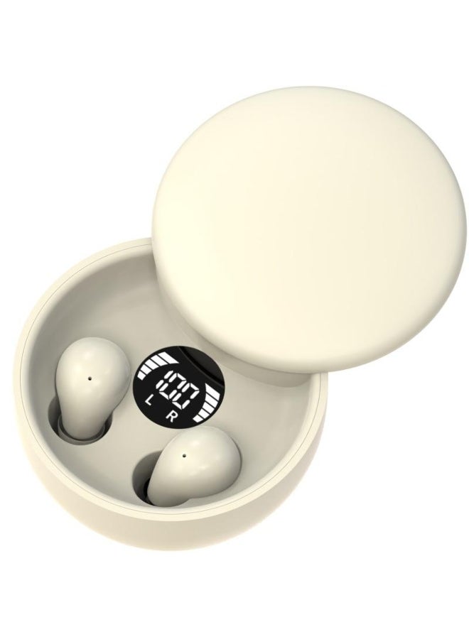 2024 Ultra Mini Invisible Sleep Wireless Earphone Small Earbuds Noise Cancelling Hidden Sport Game Headphones HD HIFI Bass Sound Headset Sliding Cover 