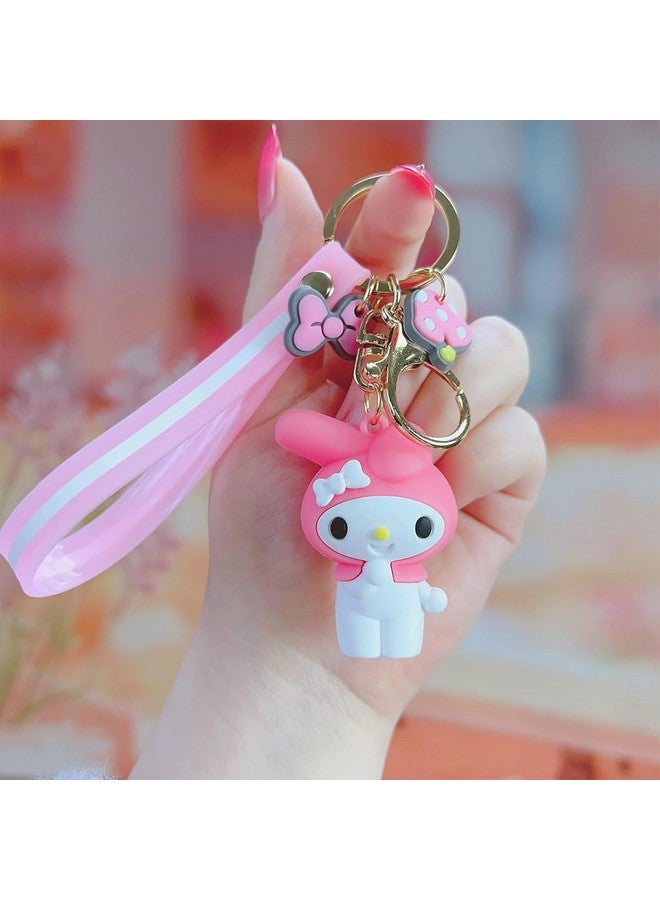 PALAY¬Æ 2Pcs Cute Keyrings Keychains Friendship Keychains Kawaii Sanrio & Melody Kuromi PVC Keychains Backpack Hanging Charm Bag Charm Friendship Gift for Girls, Birthday Gift for Girls - Image 5
