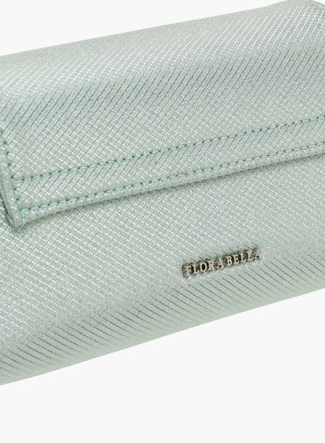 Flora Bella By Shoexpress Womens Textured Shoulder Bag With Magnetic Closure