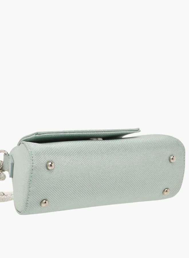 Flora Bella By Shoexpress Womens Textured Shoulder Bag With Magnetic Closure