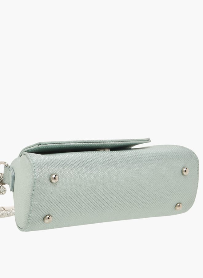 Flora Bella By Shoexpress Womens Textured Shoulder Bag With Magnetic Closure  - Image 5