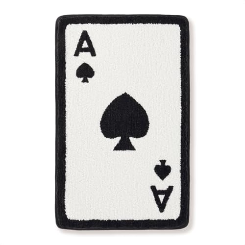 Molesun Poker Bathroom Mat Funny Ace of Spades Extra Soft and Absorbent Bath Rugs Machine Wash Dry NonSlip Carpet Mat for Tub Shower and Bath Room Spade 16x24 - Image 1