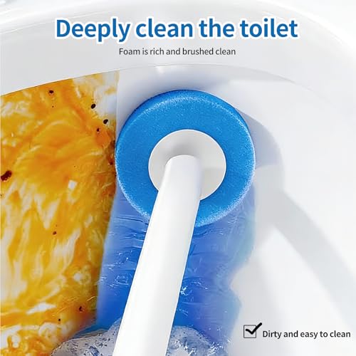 SOPAMI Disposable Toilet Cleaning System - Toilet Wand Kit with 32 High-Performance Refills, Wall Mounted Toilet Brush and Holder for Deep Cleaning Bathroom 32pcs - Image 4