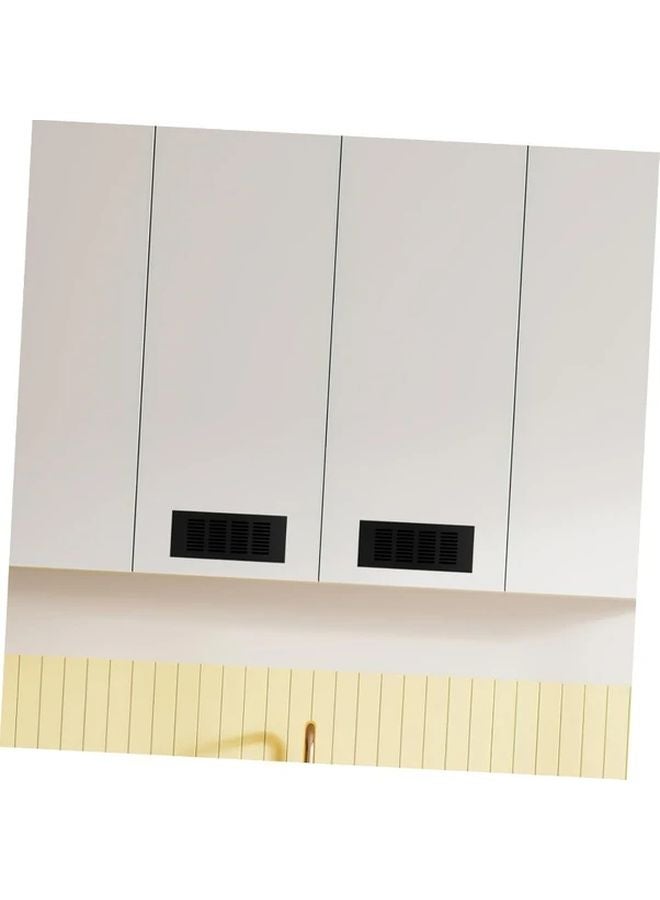 5Pcs Black Aluminum Alloy Vent Grilles For Stove Sink Bathroom Cabinet Ventilation - Image 5