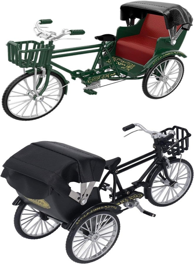Magicwand 1:10 Scale【Toy-Miniature】⦗Pack of 1⦘ Die-Cast Alloy Based Cycle Rickshaw Toy Fully Working Model for Collectors - Image 1