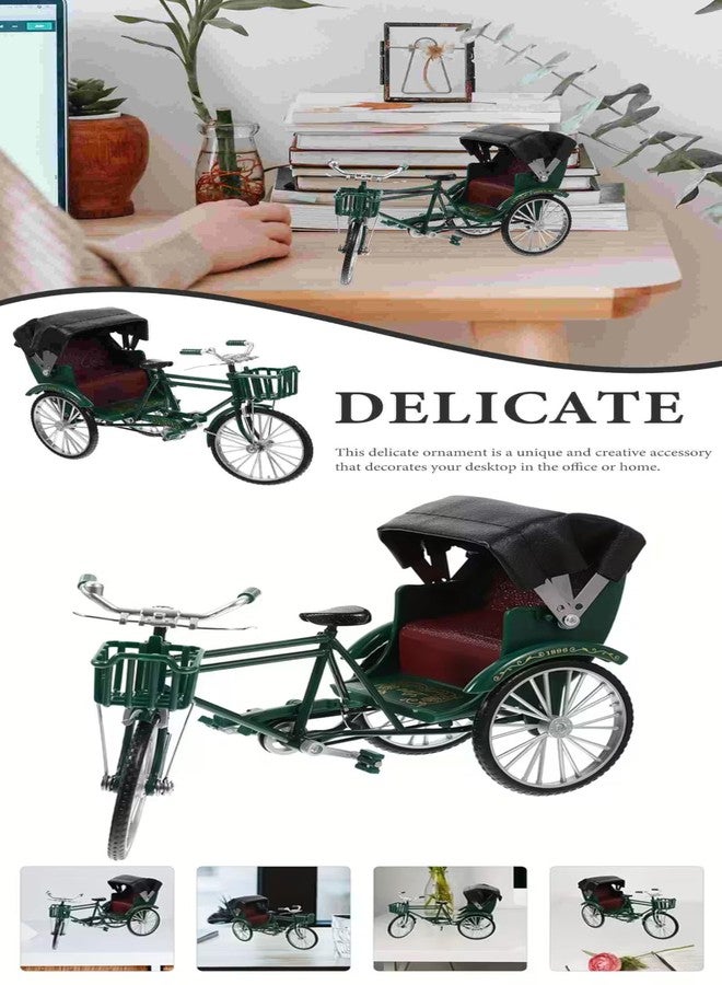 Magicwand 1:10 Scale【Toy-Miniature】⦗Pack of 1⦘ Die-Cast Alloy Based Cycle Rickshaw Toy Fully Working Model for Collectors - Image 3