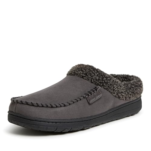 Dearfoams mens Indoor/Outdoor Breathable Memory Foam Clog Offered in Wide Widths Slipper, Pavement, X-Large US - Image 5