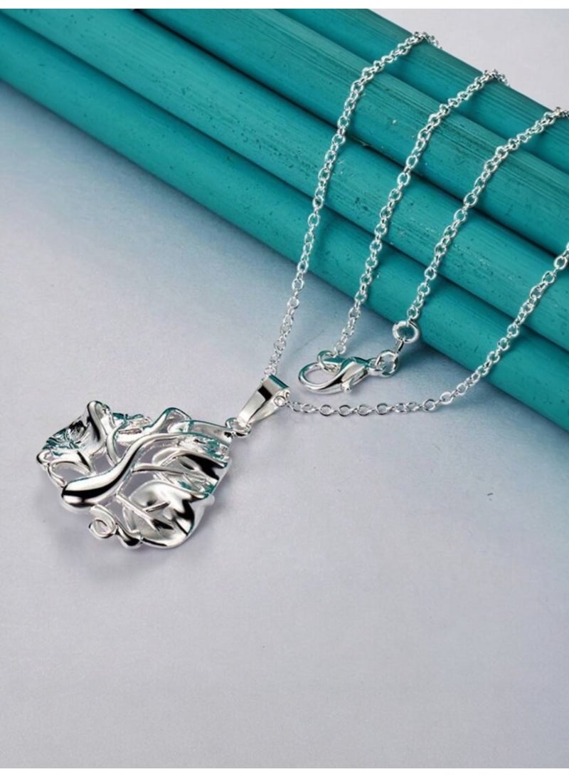 نيو ستايل سلسال نسائي بتصميم راقي وأنيق مطلي بالفضة 925 - Image 4