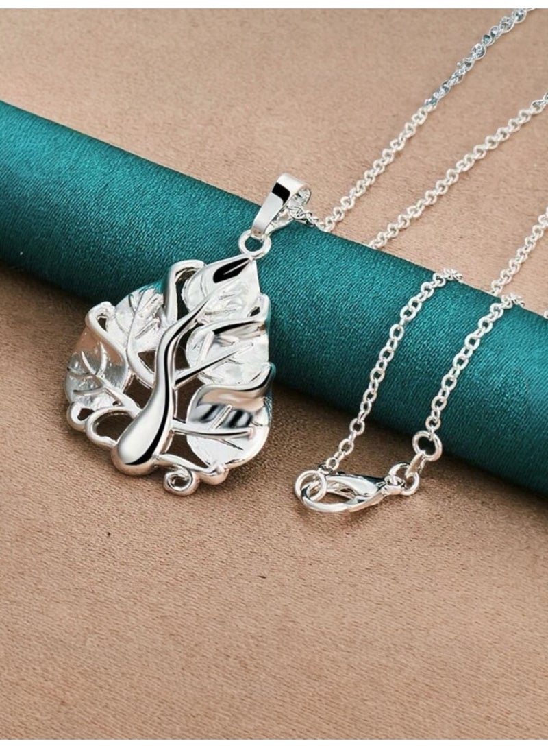 نيو ستايل سلسال نسائي بتصميم راقي وأنيق مطلي بالفضة 925 - Image 1