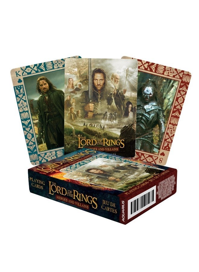 Aquarius Lord of The Rings Playing Cards - LOTR Heroes & Villains Themed Deck of Cards for Your Favorite Card Games - Officially Licensed LOTR Merchandise & Collectibles - Image 1
