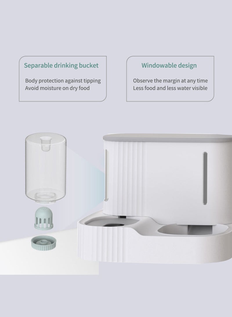Kidle Automatic Cat Food Dispenser  Automatic Dog Feeder Pet Feeder and Water Dispenser Set Feeding And Drinking Water Machine - Image 2