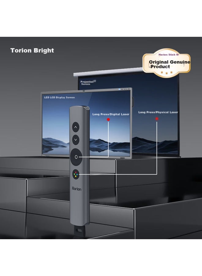Horion Wireless Page-turning Pen, Multimedia Courseware Teaching Tool, Teacher Remote Presentation Dual Laser Pointer, Lecture Pen, Ultra-long Battery Life, Office Meeting Courseware Full-screen Annotation Hp-f1 - Image 1