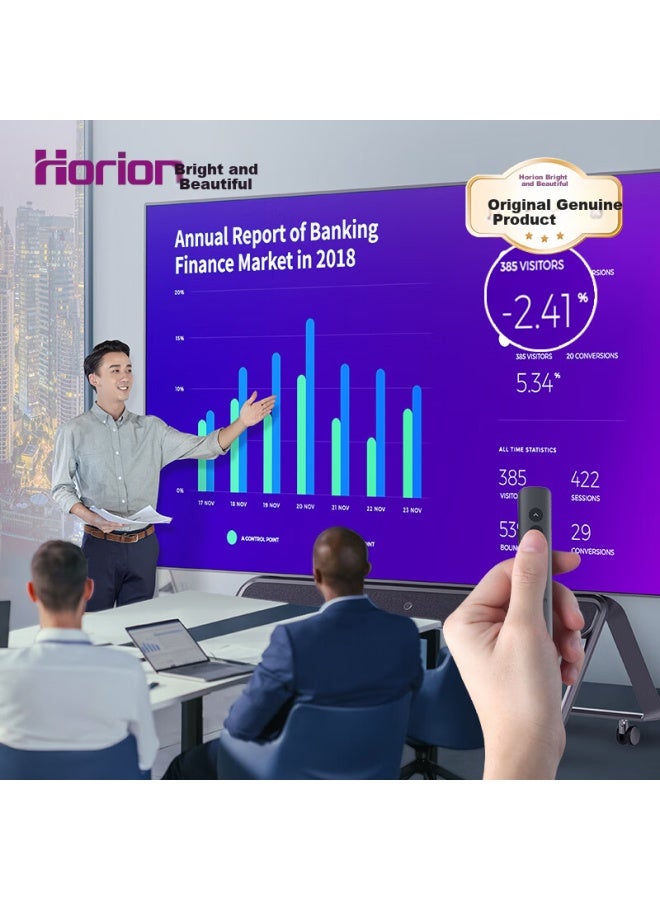 Horion Wireless Page-turning Pen, Multimedia Courseware Teaching Tool, Teacher Remote Presentation Dual Laser Pointer, Lecture Pen, Ultra-long Battery Life, Office Meeting Courseware Full-screen Annotation Hp-f1 - Image 2