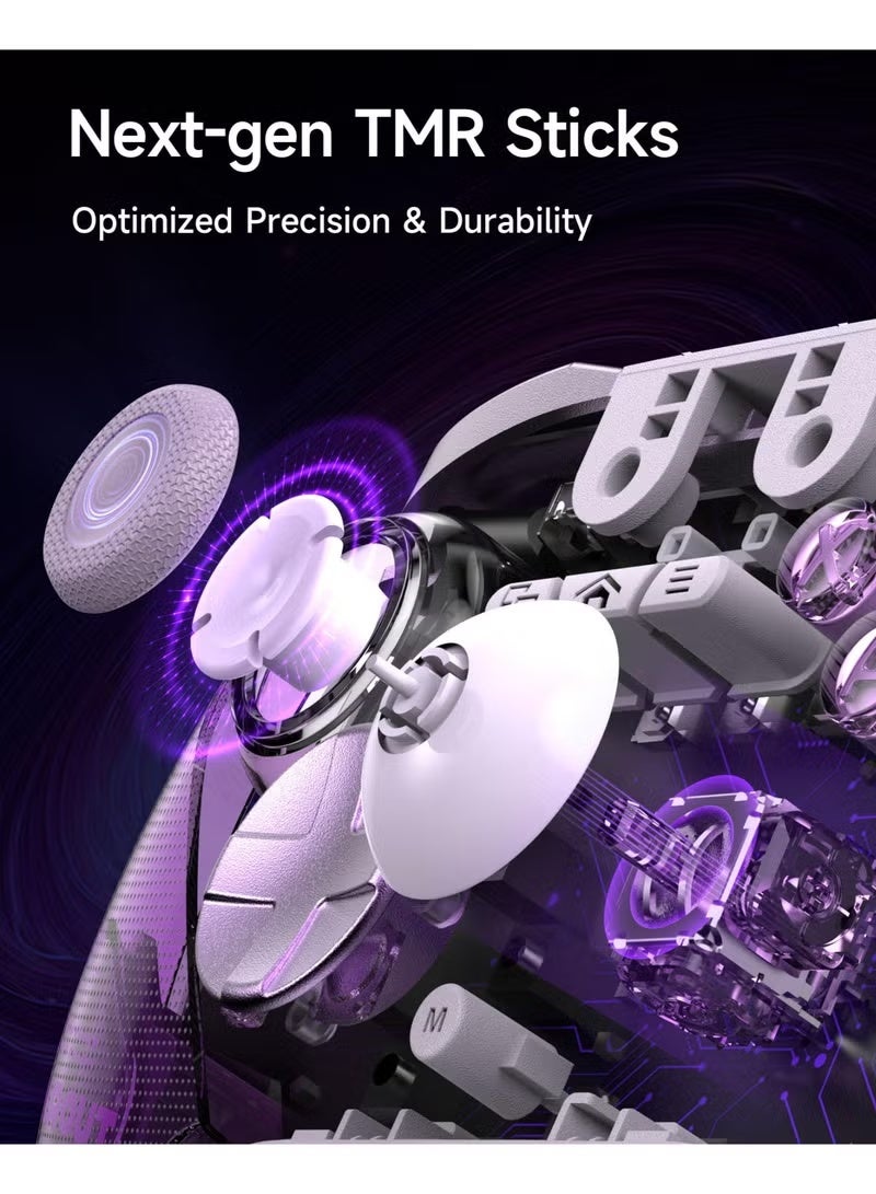 EasySMX D10 PC Controller - Elite Wireless Bluetooth Pro Controller with TMR Joystick, Dual-Mode Triggers & Full Mechanical Buttons, 1000Hz Polling Rate, RGB Lighting for PC/Switch/Android/iOS - Image 5