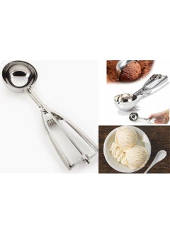 Afili Home Stainless Steel Ice Cream Scoop, Halva Spoon, Pull and Drop Non-Stick Automatic Ice Cream Scoop, Ball Ice Cream Scoop Scoop  - Image 1